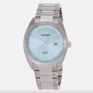 Citizen 41mm Men's Light Blue Dial Watch New